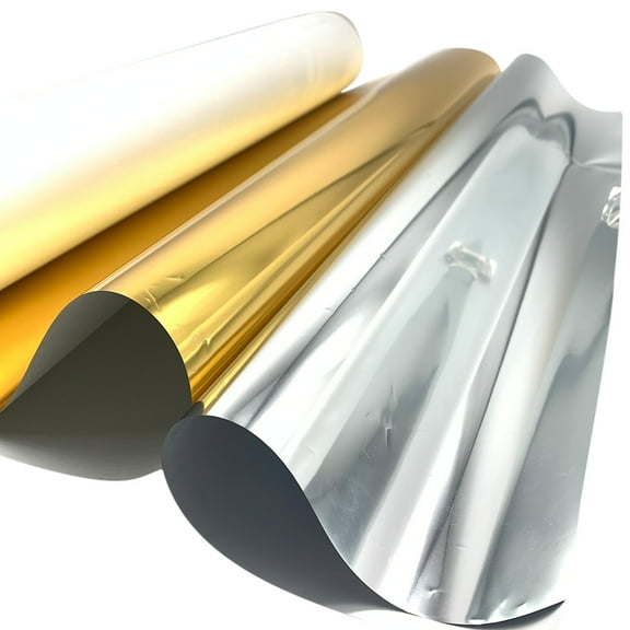 H-E 24in x 164ft DTF Gold Foil Transfer Film Roll, Cold Peel