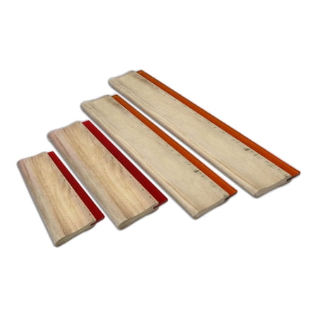 H-E 4pcs Silk Screen Printing Squeegee Ink Scraper Scratch Board 6.3" / 9.4" / 13" / 18" 75 Durometer