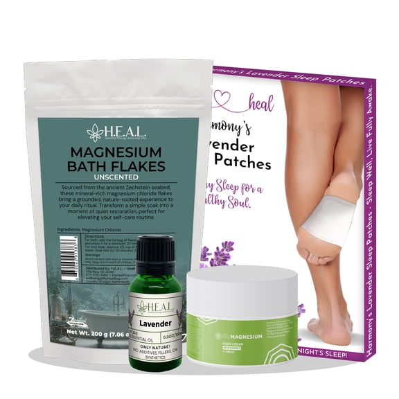 H.E.A.L. My Feet Spa Gift Set with Magnesium Foot Care & Lavender, 4 Piece