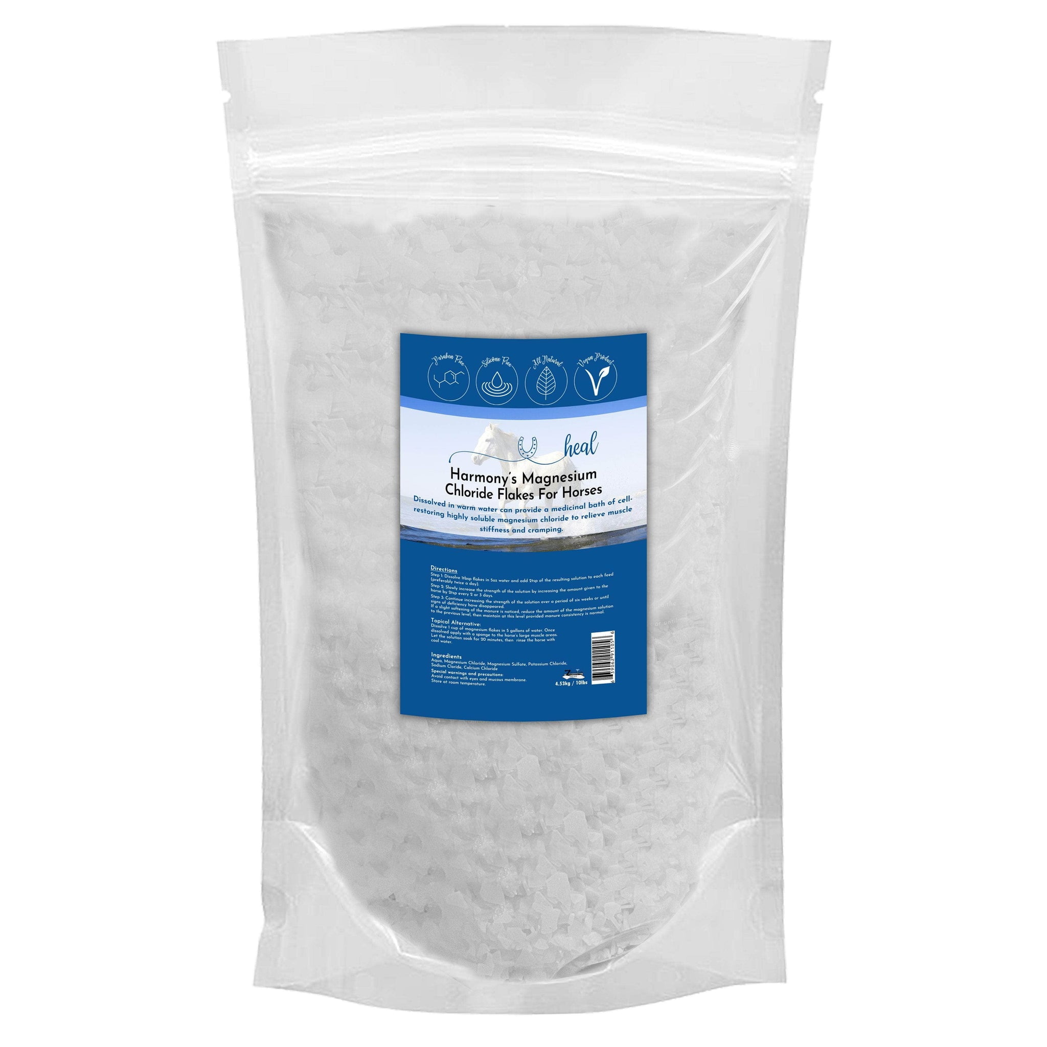 H.E.A.L.'s Magnesium Chloride Flakes for Horses 10lbs