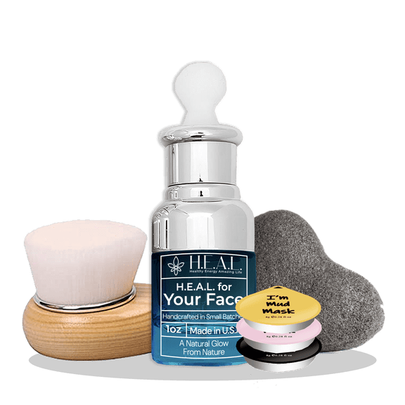 H.E.A.L. Unisex Naturally Radiant Gift Set for All Skin Types, Lemon Scented