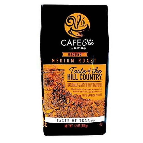 H-E-B Cafe Ole Taste Of The Hill Country Ground Coffee (Vanilla Cinnamon) 12 oz