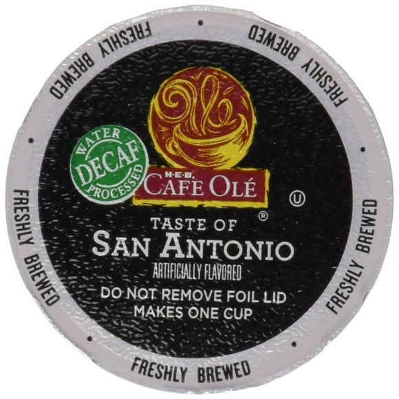 H.E.B Cafe Ole Taste of Texas San Antonio, Decaf, K-Cups for Keurig, 12 Count (Pack of 2)