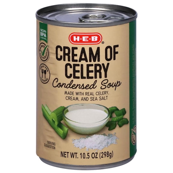 HEB Cream of Celery Condensed Soup, 10.5 oz (Pack of 4)