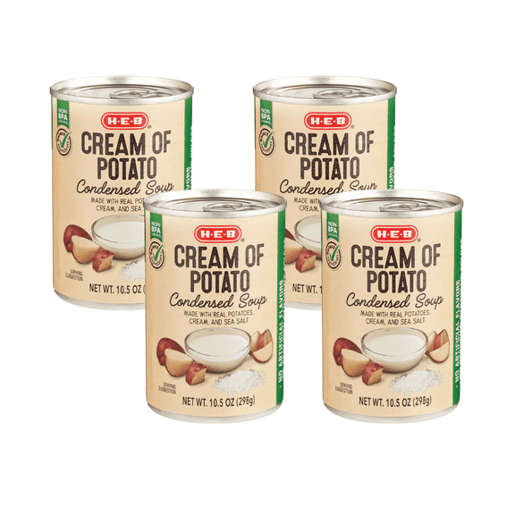 HEB Cream of Potato Condensed Soup, 10.5 oz (Pack of 2)