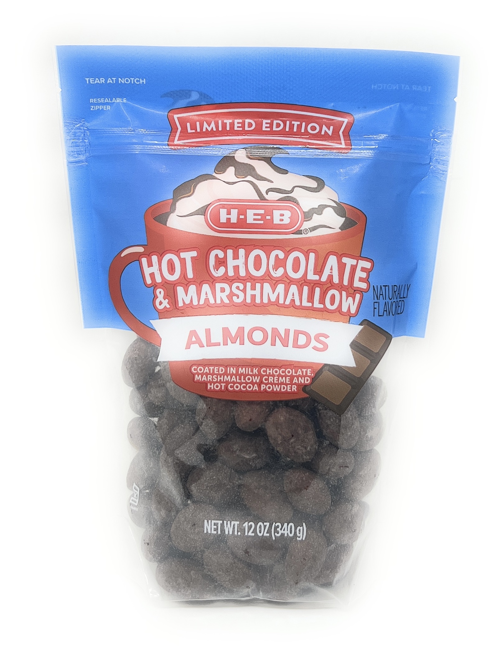 HEB Hot Chocolate & Marshmallow Flavored Almonds 12oz 1 bag