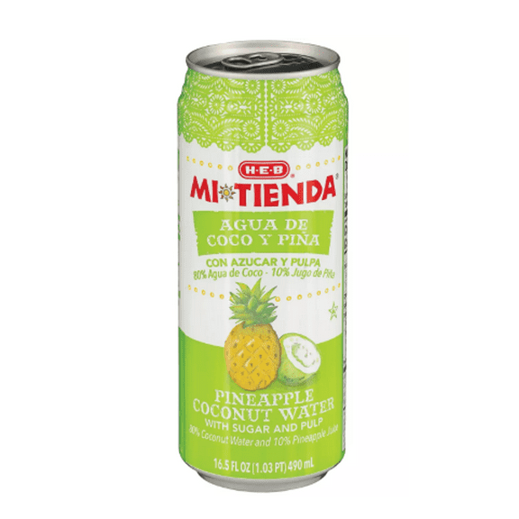 H.E.B Mi Tienda Pineapple Coconut Water with Sugar & Pulp, 16.5 fl oz. (Single)