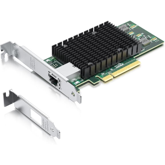H!Fiber 10Gb RJ45 PCI-E Network Card NIC, Compare to Intel X540-T1, with Intel X540-BT2 Chip, Single RJ45 Ports, PCI Express X8, Ethernet Converged Network Adapter Support Windows/Linux/VMware