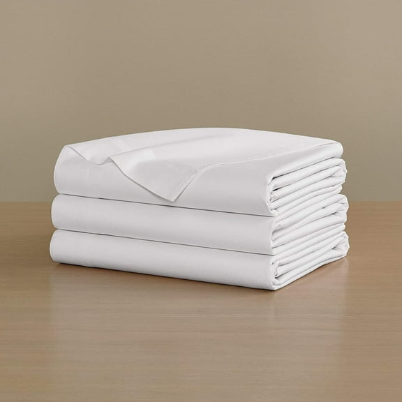 H by Frette Percale Top Sheet (Queen) - Luxury All-White Top Bed Sheet/Cool and Crisp, Recommended for Anyone Who Gets Hot at Night / 100% Long-Staple Cotton