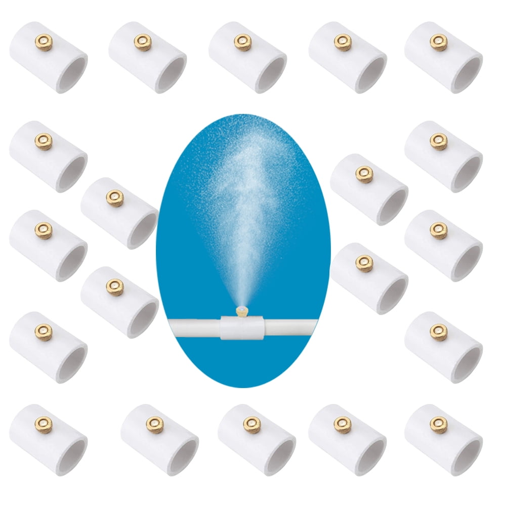 H&G Lifestyles 20packs 1/2 Inch PVC Nozzle Coupling with Brass Nozzle