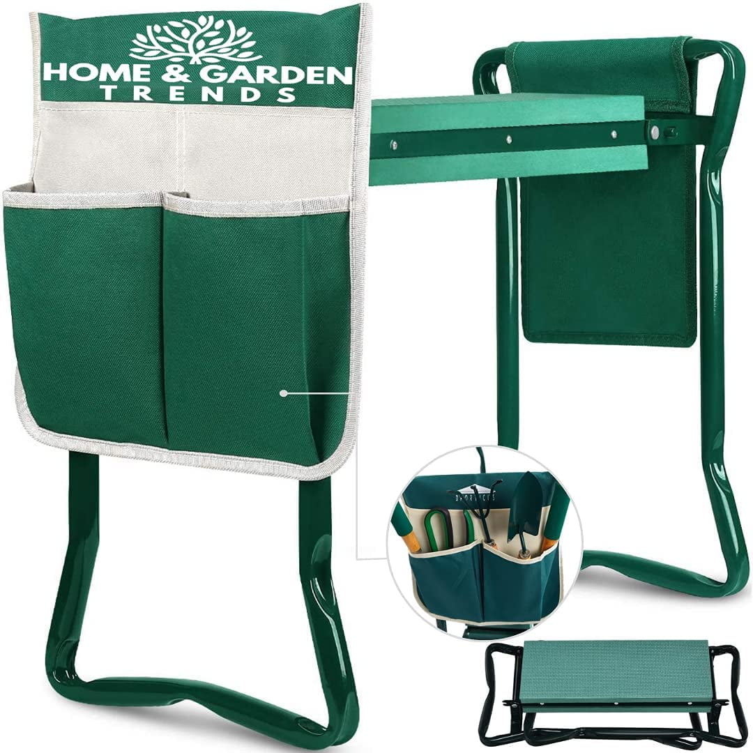 H> Garden Kneeler and Seat, Foldable Garden Stool Heavy Duty Gardening ...