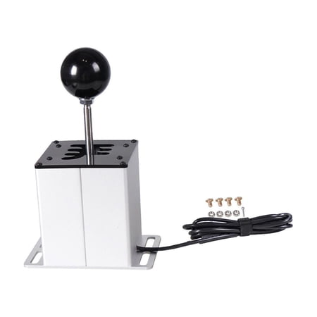 H Gear Shifter Steering Wheel ulator, Games ,Easy to Install ,Replaces USB Shifter USB ulator Shifter for T300 G25 7 Gear white