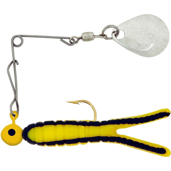 H&H CSS-19N Cajun Super Spin 1/8 oz Yellow And Black Stripe Nickel