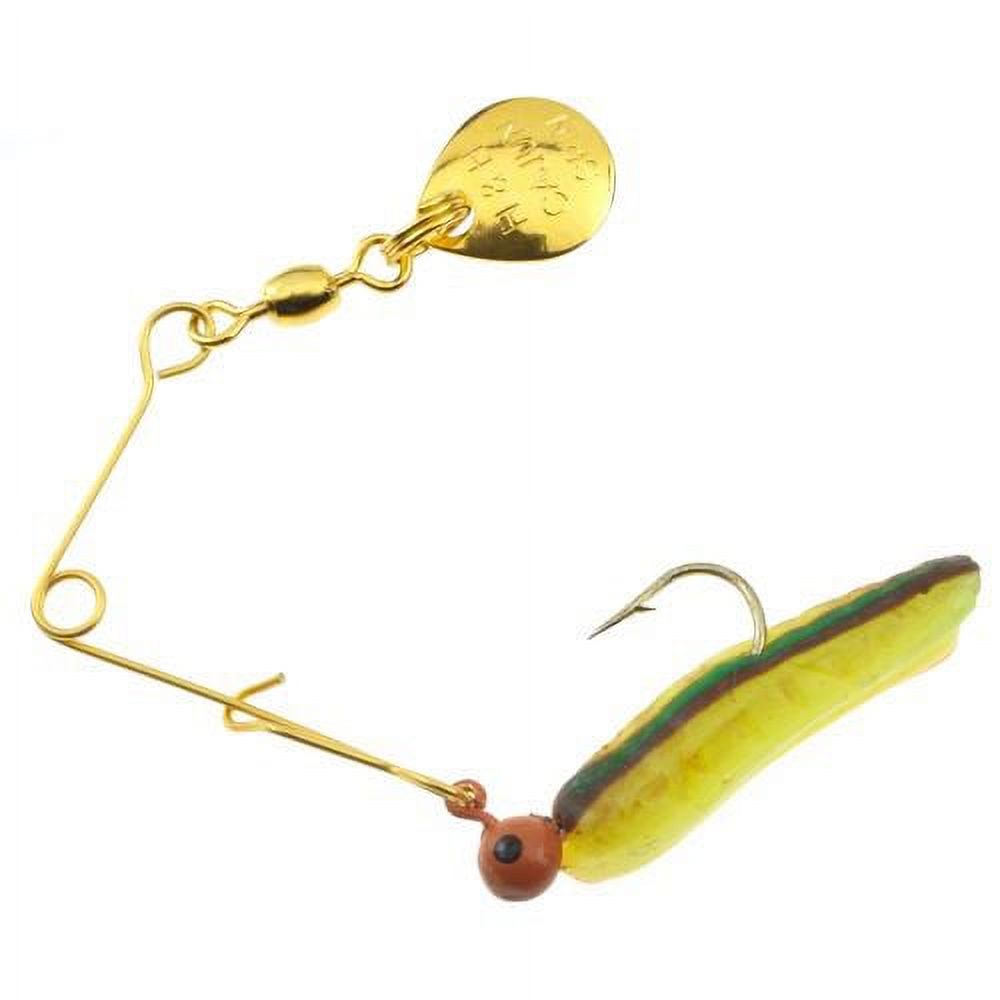 H&H Cajun King Spin-Gold 1/4 Chartreuse Crawfish 12 Per Card Order 12 CKSG-15