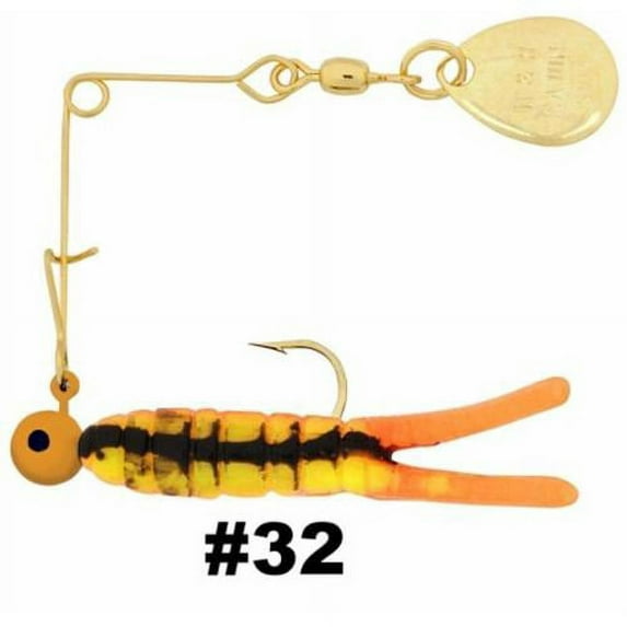 H&H Cajun Spin-Gold 1/16 12 Per Card - Fire Orange Craw Order 12 CSG-32