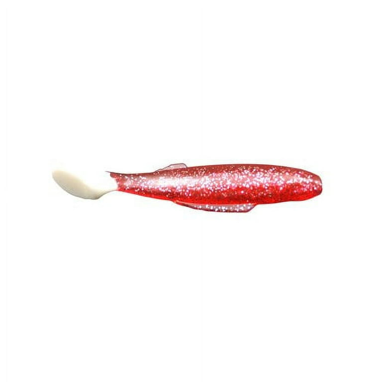 H&H Coastal Tackle 4 Queen Cocahoe Minnow, Strawberry Glitter & White, 10  Count