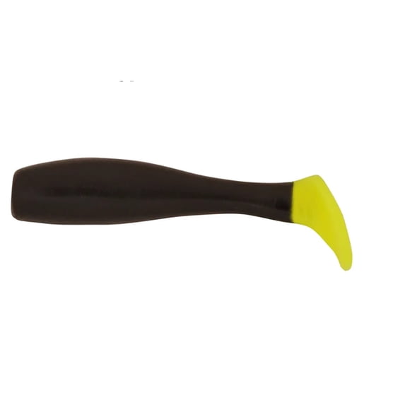 H&H Coastal Tackle Baby Bull Minnow, Black With Chartreuse Tail, 10 Piece