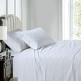 thumbnail image 1 of H&H Décor Hotel Quality 4-Piece Sheet Set, Luxuriously Soft Long Staple Egyptian Cotton, Deep Pocket 15", Elegant Stripe Pattern, Premium Bedding Set – White , Multiple Sizes., 1 of 4