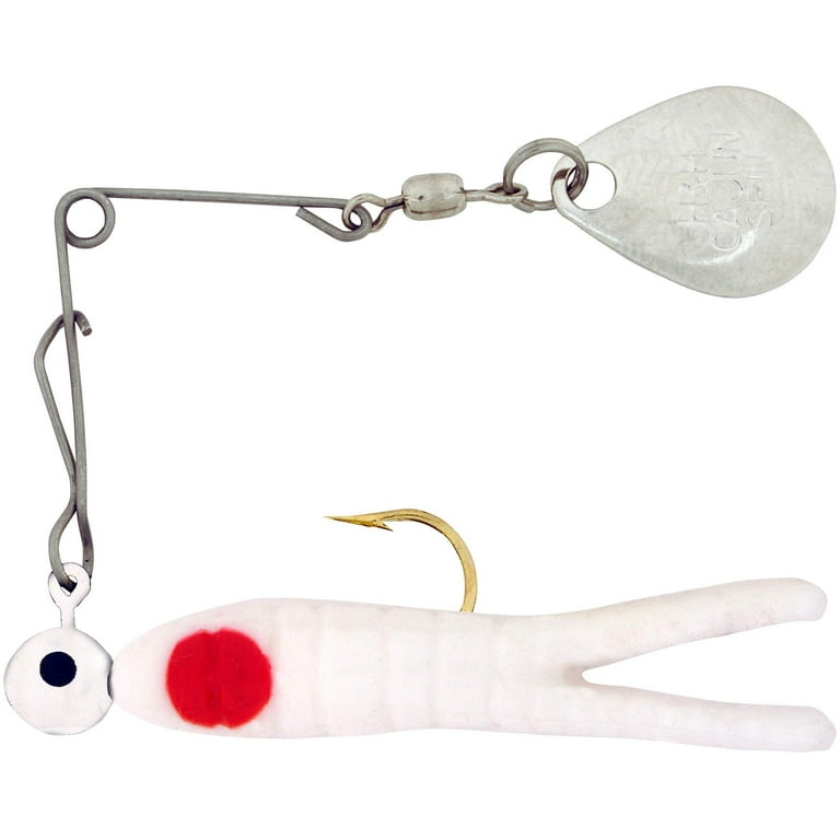 H&H Fishing Lure CSS-13N Cajun Super Spin 1/8 oz White And Red Dot