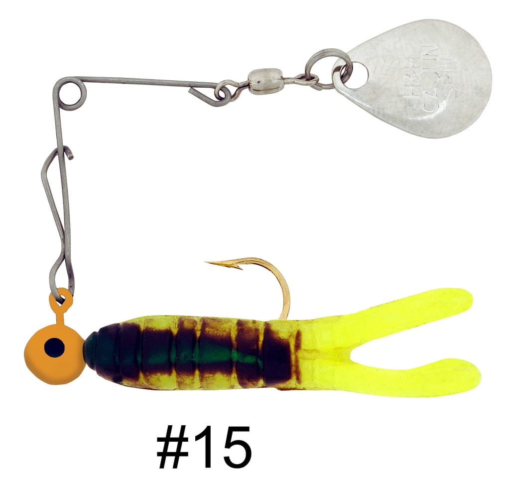H&H King Spin-Nickel 1/4 Chartreuse Crawfish 12 Per Card Order 12 CKS-15