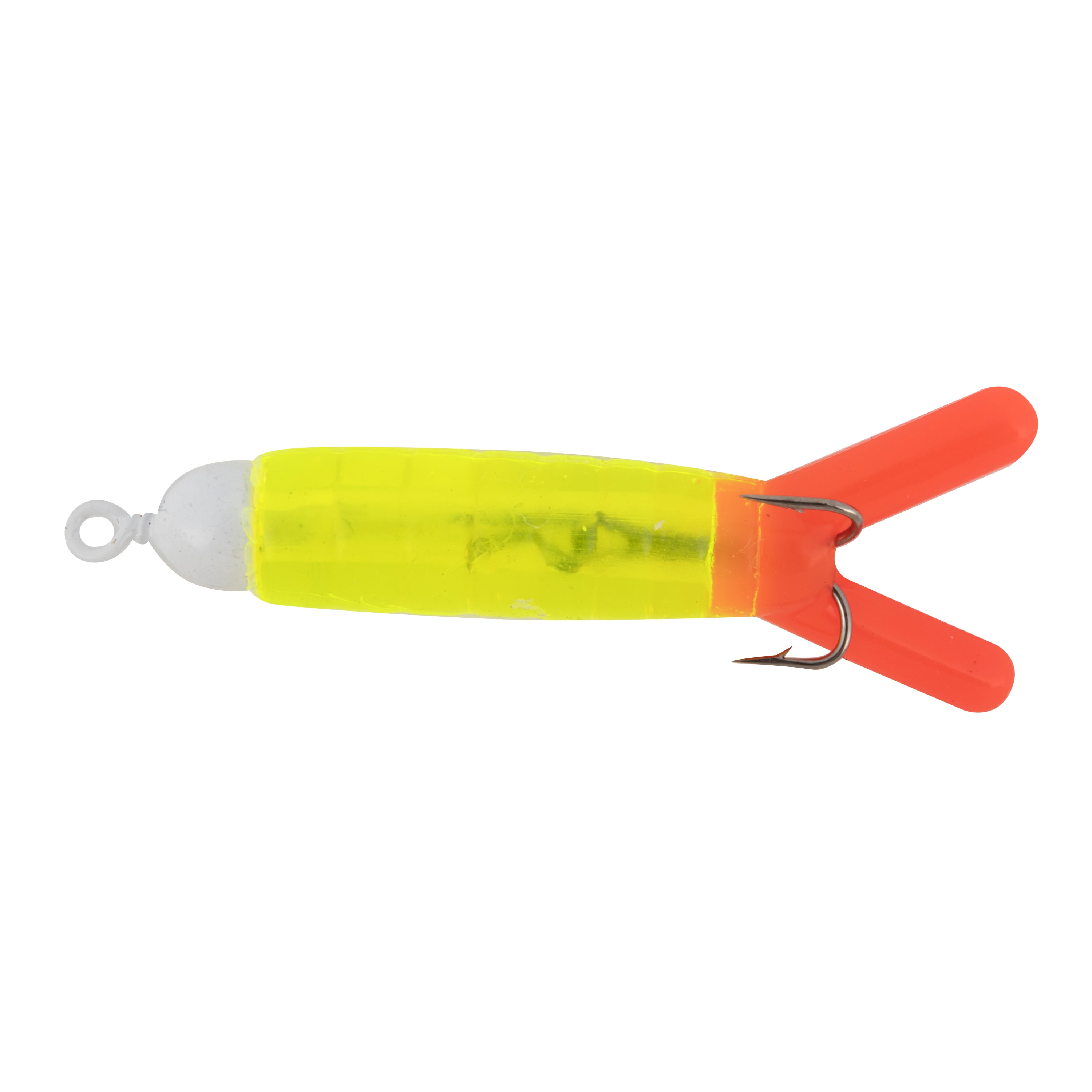 H&H Original Flounder Pounder Softbait, Fire Tail & Chartreuse, 10 Count