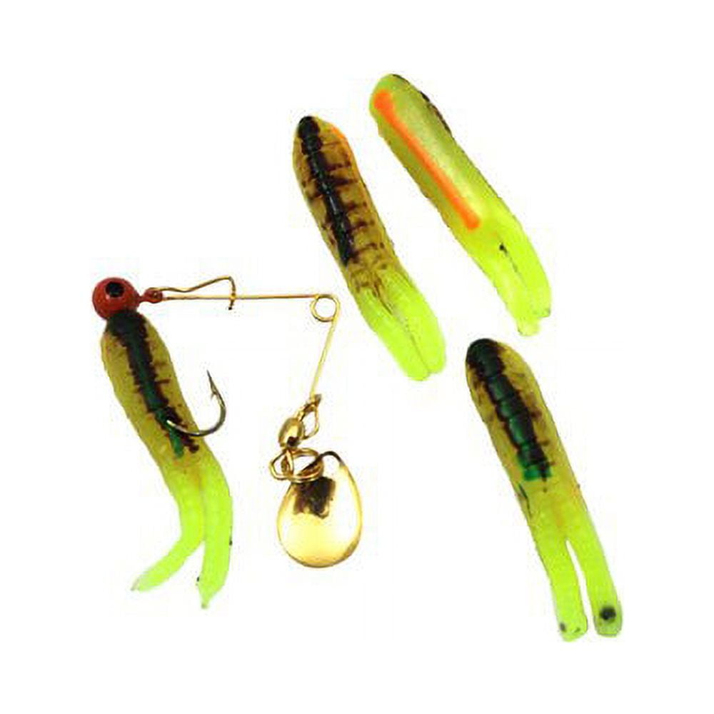 H&H Pro Cajun Grub Spin Spinner Bait, Chartreuse Crawfish, 1/16 oz