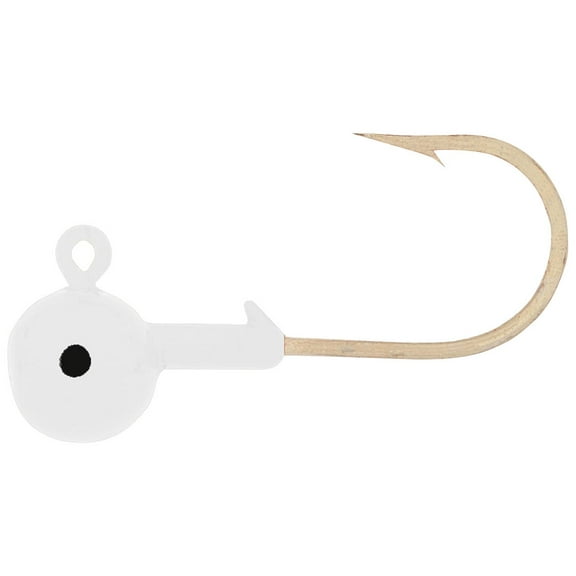 H&H Round Jig Head 3/8 White 10 Per Pack R3810-02