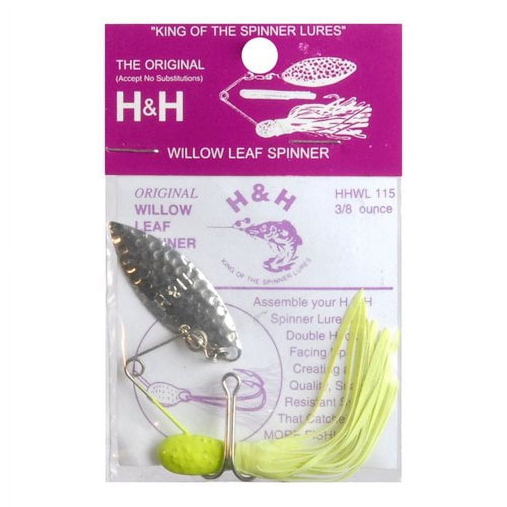 H&H Willow Leaf Spinner, 3/8 oz, White 