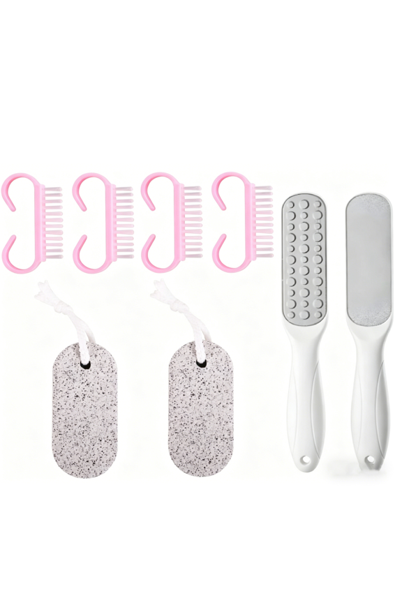 H HEYMKGO Foot Scrubber Pumice Stone for Feet: 8pcs Set Callus Remover for Women Men, Pedicure Tool for Smooth Cracked Heels & Dead Skin Care, Foot Grooming Home