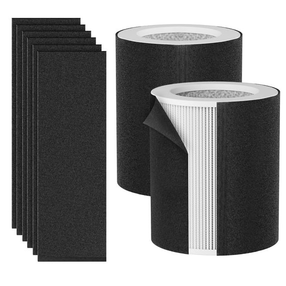H-HF400-VP Replacement Filter Kit Compatible with Hunter H-HF400-VP H-PF400 with True HEPA Pre-Filter for HP400 Air Purifier Series, 2 True HEPA Filter + 8 Pre-Filters