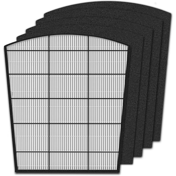 H-HF800-VP Filter Replacement Compatible with Hunter HP800 Air Purifier Series, Part Number H-HF800-VP H-PF800, 1 Filter and 4 Carbon Pre-Filter
