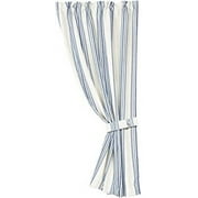 H HIEND ACCENTS Stripe Curtain with tieback, 48x84 Navy