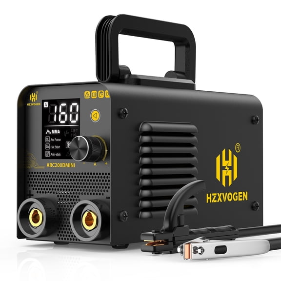 H HZXVOGEN 160A 2-in-1 Stick and Lift TIG Welder, 110V Mini Portable DC Inverter with Arc Force, Hot Start, Anti-Stick, LED Display (ARC200DMINI)