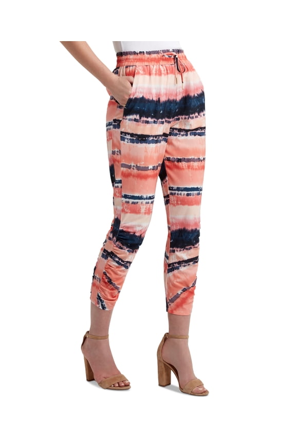Ruched Jogger Pants Lava Blossom L