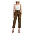thumbnail image 1 of H Halston Womens Tie Front Skinny Pants Army Green S, 1 of 2