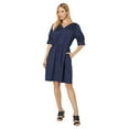 thumbnail image 1 of H Halston Womens Button Dress Navy M, 1 of 1