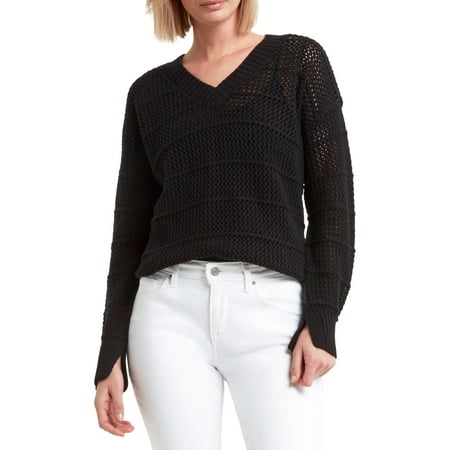 H Halston Womens Knit Long Sleeves Pullover Sweater