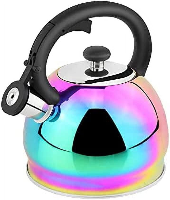 3.1 Quart Teal Whistling Tea Kettle for Stove Top, Food Grade Stainless  Steel