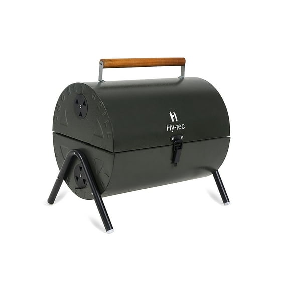 H Hy-tec (Device) HYBB - Smokey Grill Charcoal Barbeque with 10 Skewers & 2 Charcoal Tray (Phantom Green)