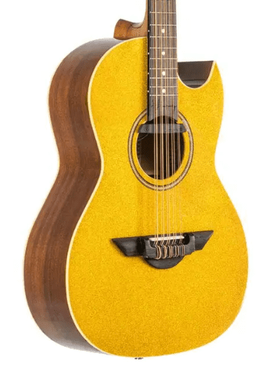 H. Jimenez LBQ1E El Estandar Metal Flake Top Acoustic-Electric Bajo Quinto Gold Sparkle