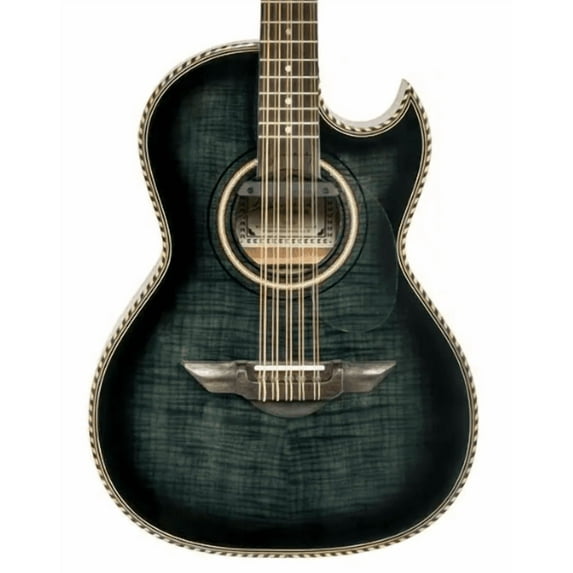 H. Jimenez El Esta'ndar Acoustic-Electric Bajo Quinto Black Flame Maple