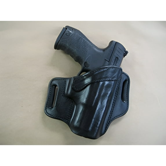 Azula Gun Holsters VP9, VP40 Leather 2 Slot Pancake Holster, Black, Right Handed