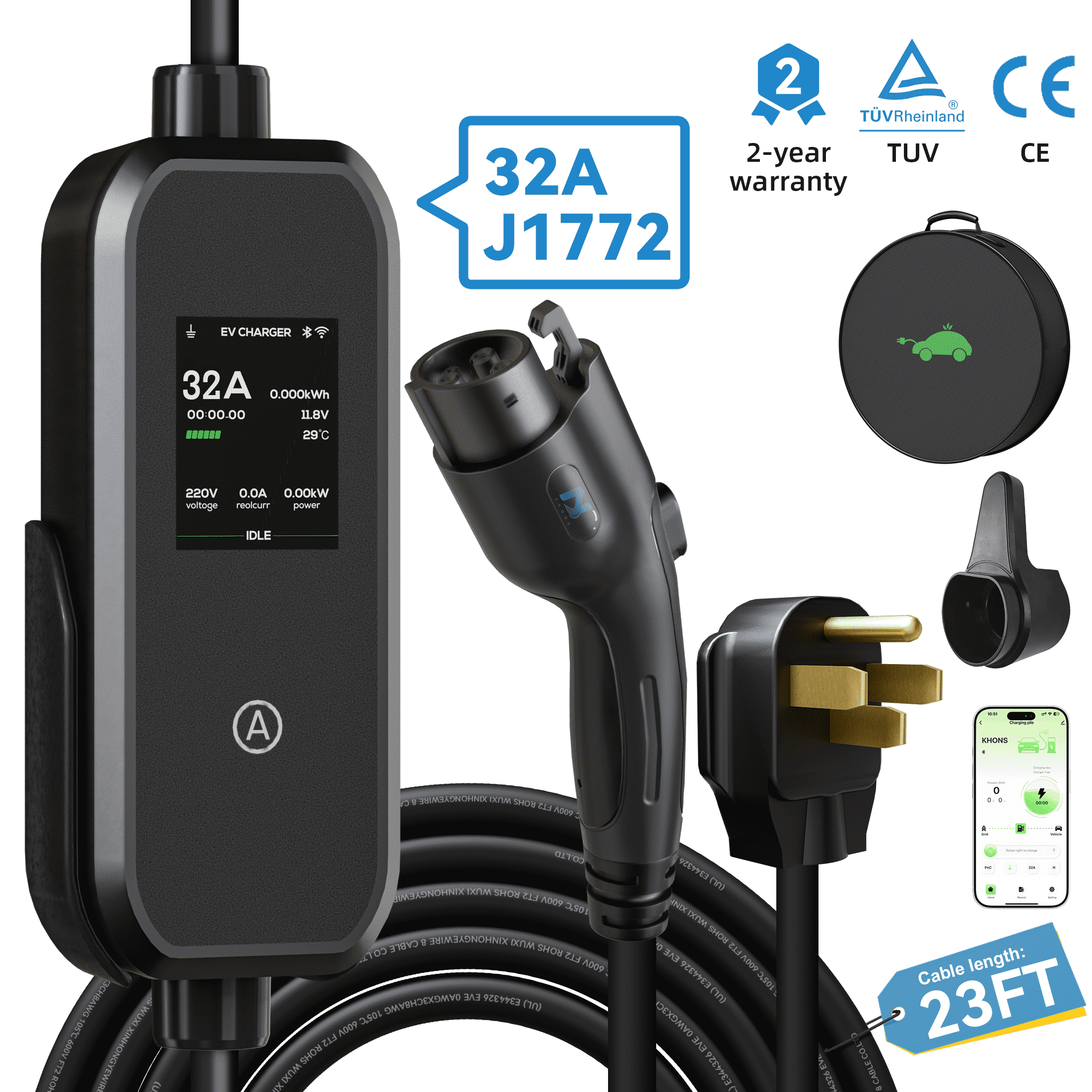 H KHONS EV Chargers by Type for Electric Vehicles - Walmart.com
