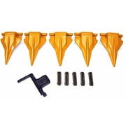 H&L Tooth Company 230 Deltawing Backhoe Bucket Teeth + 230DFP Long Flexpins 5-Pack for Deere, Case, JBC, and More. + Free Remover Tool | 23 | 230 230T9-5
