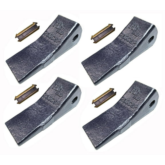 H&L Tooth Company 230SP (230CSP Casting) Backhoe Bucket Teeth + 23FP Flexpins for Deere, Case, JBC, and More | 23 | 230 (4)