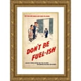 thumbnail image 1 of H. M. Bateman 13x18 Gold Ornate Wood Frame and Double Matted Museum Art Print Titled - The Man Who Would Not Close the Doors. Don't Be Fuel-Ish. Wasted Power Means Less Fuel to Make the Weap, 1 of 4