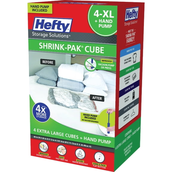 H M S Mfg. Co. Hefty XL Vacuum Seal Storage Bags - Pack of 6