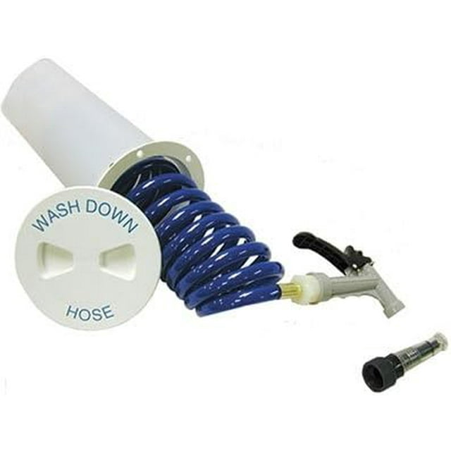 H. Marine WDSB2B Washdown Station And Hose, Color Polar White