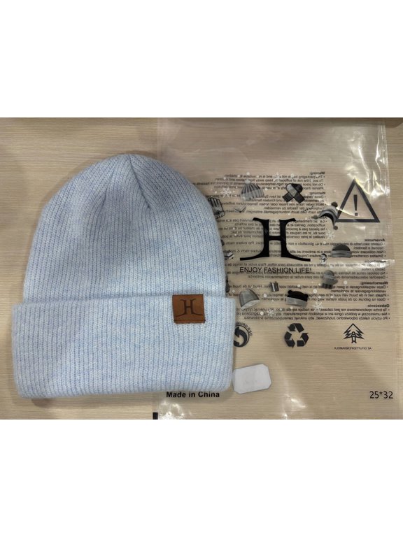 H Mens Winter Beanie Hats for Men Warm Ribbed Knit Hat Ski Snow Skull Caps with Fleece Lined Mens Gifts