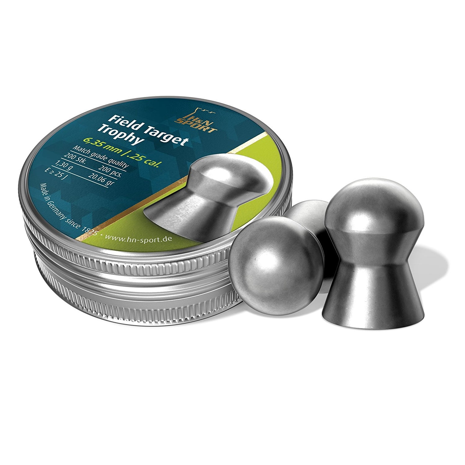 H&N Field Target Trophy Air Pellets .25 cal. 20.06 Grains